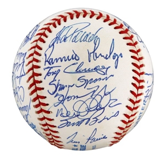 1998 New York Yankees Team Signed Baseball with Incredible 36 Signatures Including Jeter and Rivera